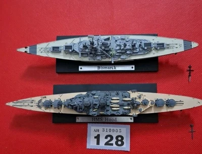 128. Atlas Battleships X5 Bismarck, Hood, Yamato,  Repulsed & Prinz Eugen!!! - Image 1 of 4