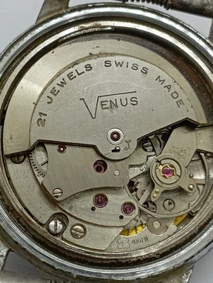 Vintage VENUS AUTOMATIC cal. F4007N FELSA Swiss GOOD BALANCE HANDS for Parts  - Image 1 of 4
