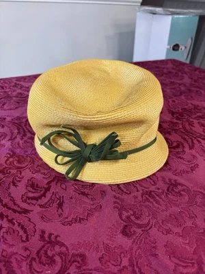 Vintage Yellow Straw Paul Bensom Custom Designed Women’s Hat - Image 1 of 4
