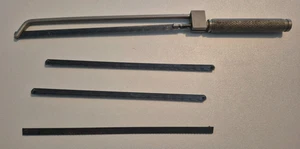 Vintage 10” Hack Saw Bow Style Close Quarters Knurled Handle Unbranded 4 blades - Picture 1 of 9
