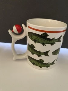 Vintage Spinners Dept 56 Angeln Bobber Fischer Kaffeebecher Tasse Fisch Papa - Bild 1 von 6