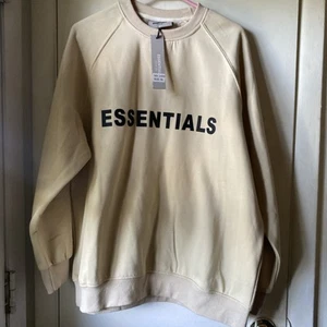 Maglione girocollo Essentials Fear Of God crema al burro XL - Foto 1 di 9