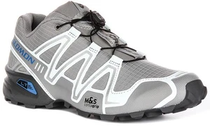 Salomon Speedcross 3 Rápido Cordón Exterior Zapatillas Unisex Gris Azul GB 7-12 - Imagen 1 de 6