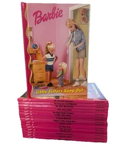 Vintage Barbie Book Club Book Lot of 16, 90s Hardcover Pink Children’s Books - Foto 1 di 6