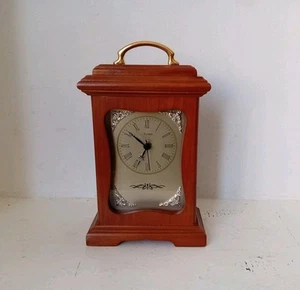 Acctim Wooden Mantel Shelf Desk Clock Brown - Picture 1 of 12