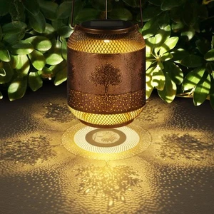 Tree Solar Lanterns Outdoor Hanging Christmas Lantern as Birthdays Gifts for ... - Picture 1 of 7