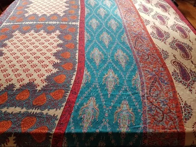 tissus  des années 60 en satin de polyester - 250 cm x 150 cm - Photo 1/3