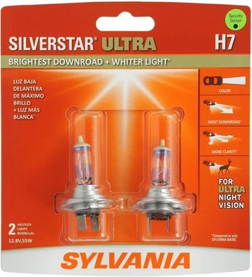 Sylvania SilverStar Ultra H7 55W Dos Bombillas Cabeza Luz Luz Luz Alta Lámpara de Repuesto Foto 1 de 4
