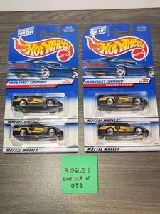 Lot of 4 1999 Hot Wheels FE Porsche 911 GT3 Cup Purple LW #912 1:64 Diecast - Picture 1 of 11