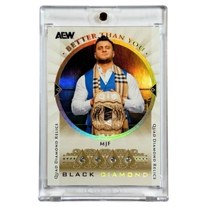 MJF Quad Diamond Relic 2024 AEW Upper Deck Black Diamond Employee Exclusive Card - Picture 1 of 2