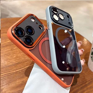 Magnetic Clear Case for iPhone 17 16 15 14 Pro Max Shockproof Lens Protector - Picture 1 of 13