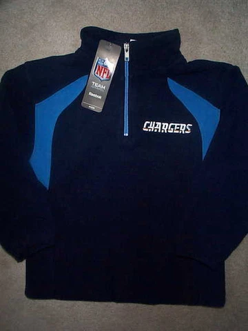 ($40) REEBOK San Diego Chargers nfl Jersey Fleece Jacket YOUTH KIDS BOYS (5-6) Cover
