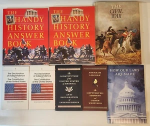 Lot of 8 U.S Kids History Books Presidents Declaration of Independence Civil War - Imagen 1 de 13