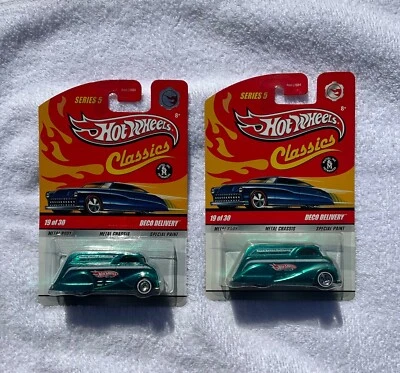 Hot Wheels Classics Deco Delivery Chase Series 5 19 of 30 Green Teal Aqua - Image 1 of 4