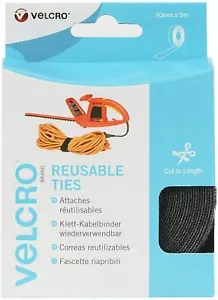 Wiederverwendbare Klettbinder der Marke One-Wrap, 30 mm x 5 m - Schwarz Umreifungskabel - Bild 1 von 4