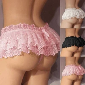 Damen Spitze String Tanga Dessous Slip Sexy Panty Reizwäsche Höschen Unterhosen - Picture 1 of 19