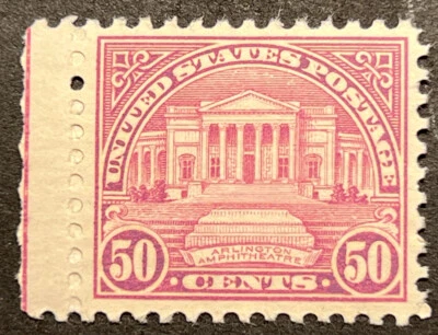Sellos de viaje: estampillas de Estados Unidos de 1931 # 701 MNH OG 50¢ ANFITEATRO ARLINGTON ** CENTRADAS Foto 1 de 4