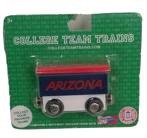 University of Arizona Wilbur WildCats Wood Toy Train Magnetic Box Car  New Cover