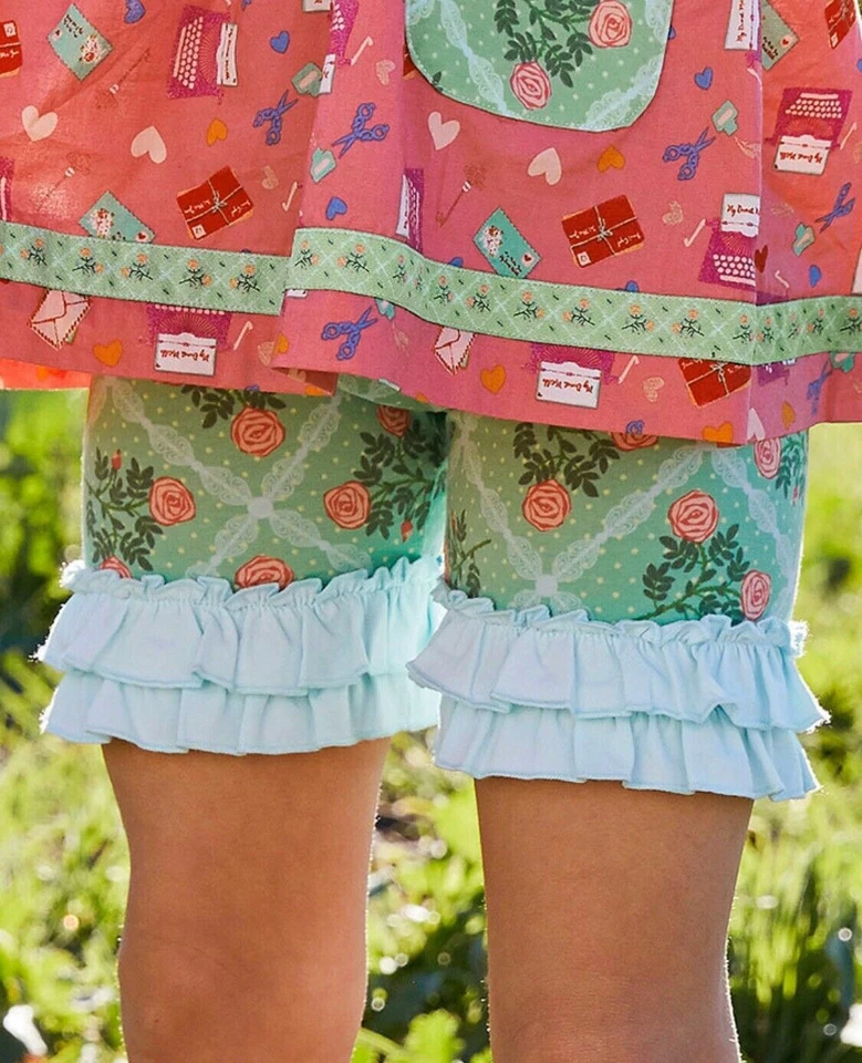 Matilda Jane Going Green Shorties Shorts Size 4 Girls New In Bag Floral - Image 1 of 4