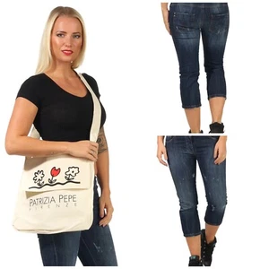 PATRIZIA PEPE Damen Jeans Caprihose Used Lock Pantalone blau Blue 26 27 30 - Bild 1 von 5