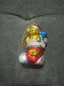 FG Teddybär im Strumpf Weihnachtsschmuck 3,2 Zoll groß x 2 Zoll - Bild 1 von 6