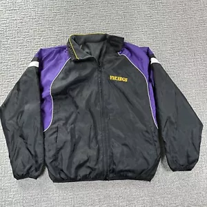 Minnesota Vikings Jacke Große L Schwarz Grau Wende Softshell Fleece Herren - Bild 1 von 18