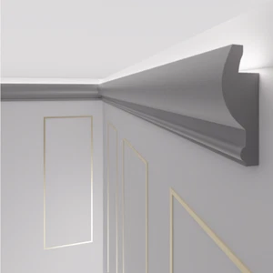 40m LED Stuckleiste OL-1 für Decke/Wand Indirekte Beleuchtung Grau - Bild 1 von 4