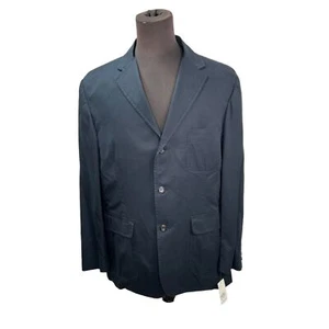 Vintage 90s DEADSTOCK POLO RALPH LAUREN Men Black Cotton Jacket Blazer NWT XL - Picture 1 of 12