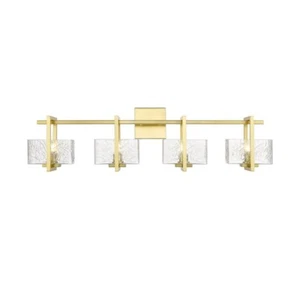 Innovations Lighting Striate 4 Light L-LED Bath Vanity, Gold - 312-4W-SG-CL-LED - Picture 1 of 1