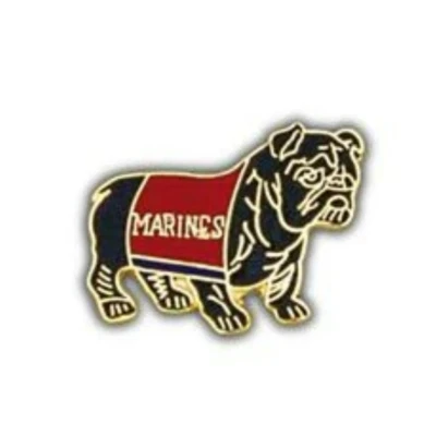 定制翻领别针 DIY Bulldog Marines USMC 复古假日礼物他金色 — 第 1/3 张图片
