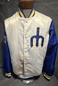Starter Seattle Mariners MLB Snap Down Jacket WHITE w BLUE Trim Small NWOT - Picture 1 of 9