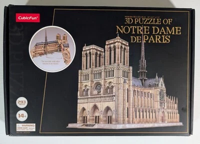 3D Puzzle NOTRE DAME DE PARIS by CubicFun (293 Pieces)  NEW - Image 1 of 2