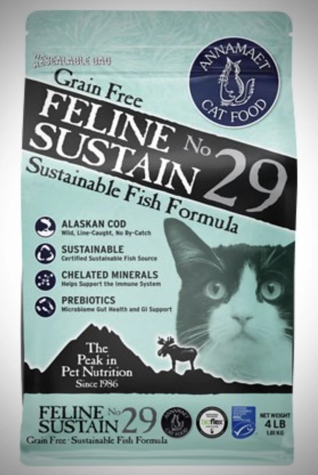 Annamaet Grain-Free Feline Sustain No. 29, Dry Cat Food Ziploc Bag (SAMPLE 8 OZ)