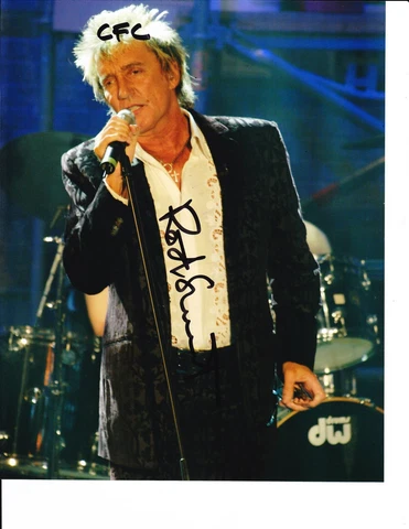 ROD STEWART SIGNED SUPER SEXY JACKET ON 8X10 CFC Cover