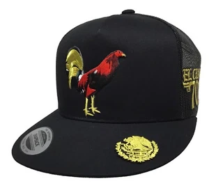 GALLO RED EL CHAPO 701 MEXICO FEDERAL 3 LOGOS MÜTZE SCHWARZ MESH CHAPO GUZMÁN USA - Bild 1 von 6