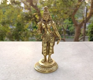 Bhudevi Goddess Statue Brass Satyabhama Devi Idol Traditional Home Décor AJ110 - Picture 1 of 12