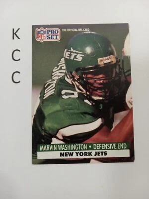 1991 Pro Set - #612 Marvin Washington New York Jets - Image 1 of 2