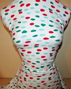 BY THE YARD JERSEY STRETCH 4W STRETCH WHITE w/PEBBLES PRINT - Picture 1 of 3
