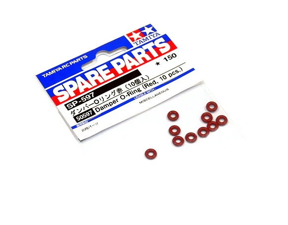 TAMIYA Spare Parts Damper O-Ring (Red, 10pcs) SP-597 50597 - Image 1 of 1