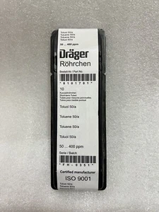 DRAGER/DRAEGER TOLUENE 50/a 50-400 PPM 8101701 GAS DETECTION TUBE - Picture 1 of 1