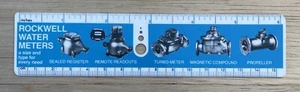 Vintage Rockwell Lineal 6 Zoll Wasserzähler Rockwell International BLAU - Bild 1 von 3