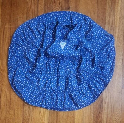 Vintage OSHKOSH B'GOSH Floral Print Jumper Overall Girl Dress Sz 6 USA - Image 1 of 4