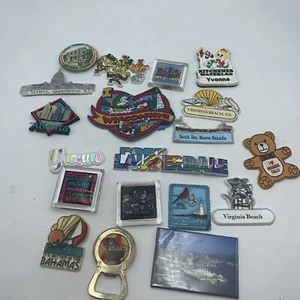 Lot of 19 Souvenir Travel Fridge Refrigerator Magnets US Canada - Bild 1 von 7