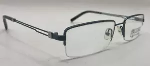 BULOVA EYEGLASSES FRAMES ONLY NEW TITANIUM CAUSEWAY BLACK/GRAY HALF RIM54-18-140 - Picture 1 of 8