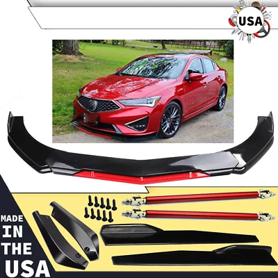 For Acura TLX 2015-2022 Front Bumper Lip Splitter Spoiler Body Kit Side Skirt - Image 1 of 4