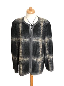 BLAZER*WOLLJACKE EDEL BASLER GR.48❤️GRAU SAND WOLLE/ SCHURWOLLE ❤️PLUSSIZE ❤️ - Bild 1 von 18