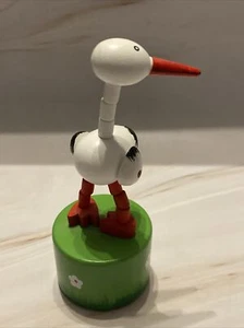 Wooden Push-Up Toy, Thumb Puppet, Stork - Picture 1 of 7