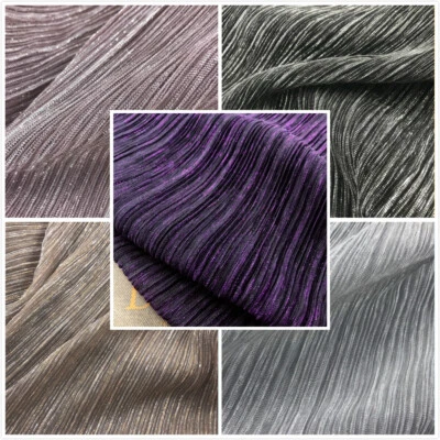 Pleated Mesh Fabric Tulle Gradient Evening Dress Apparel Material By Metre Retro - Image 1 of 4