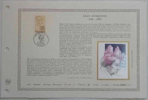 Feuillet DAP 1er jour 895 Soie 1990 Jean Guehenno Ecrivain - Bild 1 von 1