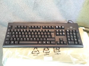 Wyse Wired Keyboard PS2 Port English QWERTY Layout 770413-02L New Box Worn - Picture 1 of 24